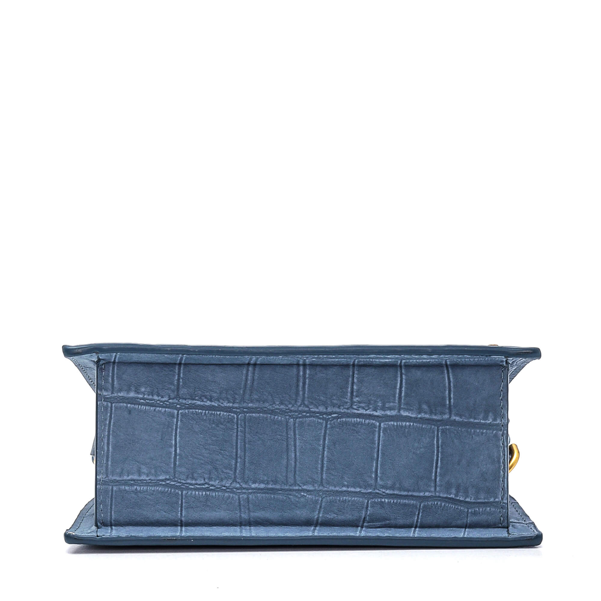 Jacquemus - Blue Croco Print Suede Leather Le Chiquito Bag 